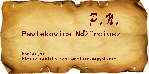 Pavlekovics Nárciusz névjegykártya